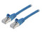 Cable de Red INTELLINET, Cat6a, UTP, RJ45(M-M), 90cm, color azul.