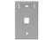Placa de Pared Leviton 42080-1GS Quickport, 1 puerto, Ventanillas de identificación. Color Gris.