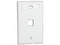 Placa de pared LEVITON 42080-1WS de 1 salida RJ45, Color Blanco.