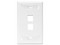 Placa de Pared Leviton Quickport con 2 puertos Keystone Verticales. Color Blanco.
