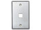 Placa Sencilla Leviton de Acero Inoxidable 1 Puerto de red. 