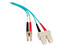 Jumper Multimodo de Fibra Óptica Leviton 5LDCL-M03, Dúplex, 50/125, OM3, Conector LC a SC de 3m.