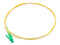 Cable de Fibra Óptica Pigtail LinkedPro, Conector LC/APC Simplex, Monomodo OS2, 1m. Color Amarillo.