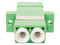 Módulo Acoplador LinkedPro LP-FOAD-6137 para Fibra Óptica duplex LC/APC a LC/APC. Color Verde