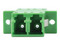 Módulo Acoplador LinkedPro LP-FOAD-6137 para Fibra Óptica duplex LC/APC a LC/APC. Color Verde