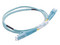 Jumper de Fibra Óptica LinkedPro Multimodo OM4 50/125 LC-LC OFNR (Riser), 2.0 mm, Dúplex, color Aqua, 1 metro.