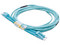 Jumper de Fibra Óptica LinkedPro Multimodo OM4 50/125 LC-LC OFNR (Riser), 2.0 mm, Dúplex, color Aqua, 3 metros.