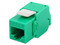 Módulo Jack Keystone Cat6, con terminación en ángulo 180 grados, Color Verde, Compatible con Faceplate y Patchpanel Linkedpro.