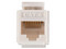 Módulo Jack Keystone Cat6, con terminación en ángulo 180 grados, Color Blanco, Compatible con Faceplate y Patchpanel Linkedpro.