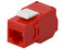Módulo Jack Keystone LinkedPro  LP-KJ-6A-TTRD, Cat6A, Terminación en ángulo 180 grados. Color Rojo.