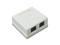 Roseta de Pared Linkedpro LP-WP-09 con 2 Puertos Jack UTP Cat5e y Jack RJ11, Color Blanco.