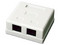 Roseta de Pared Linkedpro LP-WP-6035 con 2 Puertos, Incluye 2 jacks UTP Cat5e, Color Blanco.