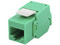 Módulo Jack Keystone LinkedPro LPKJ6ATTGR, Cat6A, Terminación en ángulo 180 grados. Color Verde.