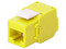 Módulo Jack LinkedPro LPKJ6ATTYE Keystone, Cat6A, Terminación en ángulo 180 grados. Color Amarillo.