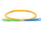 Jumper de Fibra Óptica LinkedPro LPSM3SCASCUS1, Monomodo, LC/APC - SC/UPC, 1m, Color Amarillo.