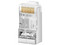 Bote con 100 Plugs Pass through RJ45 Cat6 Blindado, chapado de oro a 30 micras para durabilidad extrema.