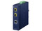 Convertidor de Medios Industrial PLANET IGT-1205AT de RJ45 a 2 SFP, 1000 Mbps. Color Azul.