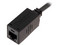 Adaptador Panduit BKA6ASD8INBL para Desconexión accidental segura, RJ-45 Hembra a RJ-45 Macho, UTP Cat 6A, 20cm. Color Negro.