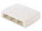 Caja de Montaje en Superficie, Para 6 Módulos Mini-Com, Color Blanco.