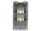 Placa Panduit CFPWR4CIG de Pared, Soporta 4 Puertos Mini-Com. Color Gris.