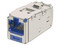 Conector Jack Blindado Panduit Mini-Com RJ45 Cat 6A, UTP de 8 Posiciones para 8 Cables, Color Azul.
