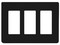 Placa de pared Panduit CW-3-BL de 3 Espacios, para Atenuado, Switch o Control, Color Negro.