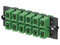 Placa Acopladora de Fibra Óptica FAP Panduit, Con 12 Conectores SC/APC (12 Fibras), Para Fibra Monomodo OS1/OS2, Color Verde.