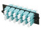 Placa Acopladora de Fibra Óptica Panduit, con 12 Conectores LC Dúplex. Color Aqua.