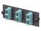 Placa Acopladora de Fibra Óptica Panduit, con 3 Conectores SC Duplex, Color Aqua.