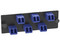Placa Acopladora de Fibra Optica Panduit, con 6 Conectores LC Duplex, Color Azul.