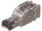 Jack Blindado RJ45 Cat6A, UTP, Paquete de 10 Piezas, Color Plata.