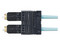 Conector SC Dúplex Panduit FSC2DMCXAQ para Fibra Óptica, Multimodo. Color Aqua Azul.