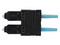 Jumper de Fibra Óptica PANDUIT, Multimodo 50/125 OM3, SC-SC Duplex, OFNR (Riser), Color Aqua, 3m.