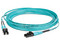 Jumper de Fibra Óptica PANDUIT FX2ERLNLNSNM009, Multimodo 50/125 OM3, LC-LC Dúplex, OFNR (Riser), Color Aqua, 9m.