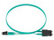 Jumper de Fibra Óptica PANDUIT FX2ERLNSNSNM003, Multimodo 50/125 OM3, LC-SC Duplex, OFNR (Riser), Color Aqua, 3m.