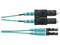 Jumper de Fibra Óptica PANDUIT FZ2ERLNSNSNM002, Multimodo 50/125 OM4, LC-SC Dúplex, OFNR (Riser), Color Aqua, 2m.