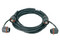 Cable de Parcheo Panduit, S/FTP Cat6A, Plug Industrial con Tapa en cada extremo, 3m. Color Negro.