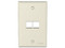 Placa de Pared Vertical Panduit NK2FNEI, Salida Para 2 Puertos Keystone, Color Blanco Marfil.