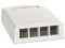 Caja de Montaje PANDUIT NK4BXWH-AY en Superficie, 4 Módulos Keystone, Color Blanco.