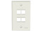 Placa de Pared Vertical Panduit NK4FNIW de 4 Puertos Keystone, Color Blanco Mate.