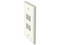 Placa de Pared Vertical Panduit NK4FNIW de 4 Puertos Keystone, Color Blanco Mate.