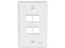 Placa de Pared Vertical Panduit NK4FNWH, Salida Para 4 Puertos Keystone. Color Blanco.