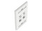 Placa de pared Panduit NK4FWHY de 4 salidas RJ45 tipo keystone. Color Blanco