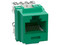 Conector Jack Estilo 110 (de Impacto), Tipo Keystone, Cat6, de 8 posiciones y 8 cables, Color Verde.