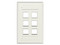 Placa de Pared Vertical Panduit NK6FIWY de 6 Salidas Keystone, Con Espacios Para Etiquetas, Color Marfil.