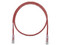 Cable de red Panduit UTP Cat6A, con plug modular en cada extremo, 0.3m, Color rojo.
