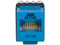 Conector Jack Estilo 110 (de Impacto), Tipo Keystone, Cat6A, de 8 posiciones y 8 cables, Color Azul.