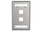 Placa de Pared Vertical Panduit NKF2S de 2 Puertos Keystone, Con Espacios Para Etiquetas, Acero Inoxidable, Color Plateado.