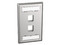 Placa de Pared Vertical Panduit NKF2S de 2 Puertos Keystone, Con Espacios Para Etiquetas, Acero Inoxidable, Color Plateado.