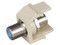 Módulo Acoplador Coaxial Tipo F, Keystone, de 75 Ohms, 3.0 GHz, Color Marfil.